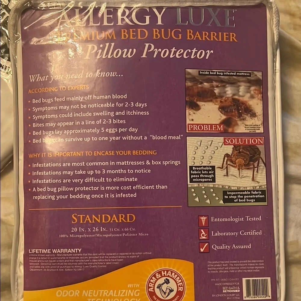 Allergy Luxe Mattress Protector, Twin, Premium Bed Bug Barrier, NEW